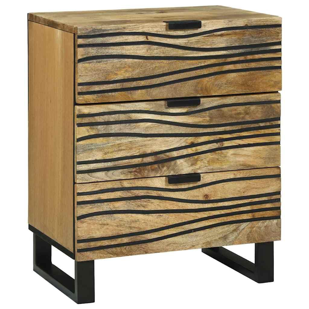 Table de chevet pour chambre et salon au style rustique moderne en bois naturel