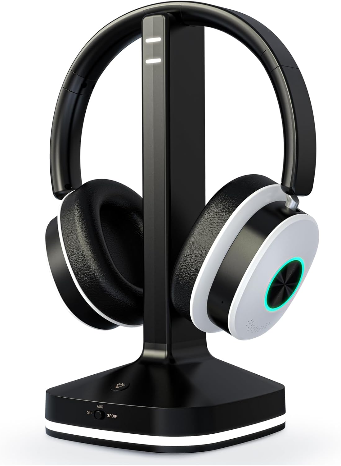 Wireless Headphones for TV Watching, TV Headphones Wireless for Seniors with Transmitter Charging Base, Over Ear Headset with 3 Audio Modes, No Audio Delay Blutooth 5.4, Gifts for Parents, Black&White