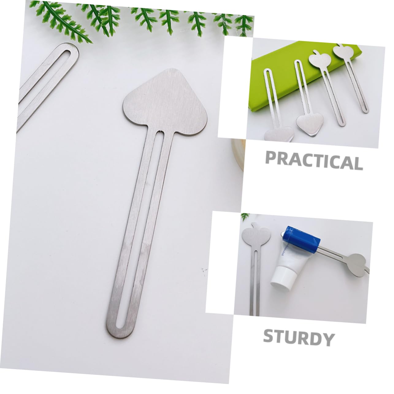 Beavorty Stainless Steel Toothpaste Dispenser Key Tube Squeezers for Creams Makeup Moisturizers Sturdy Safe