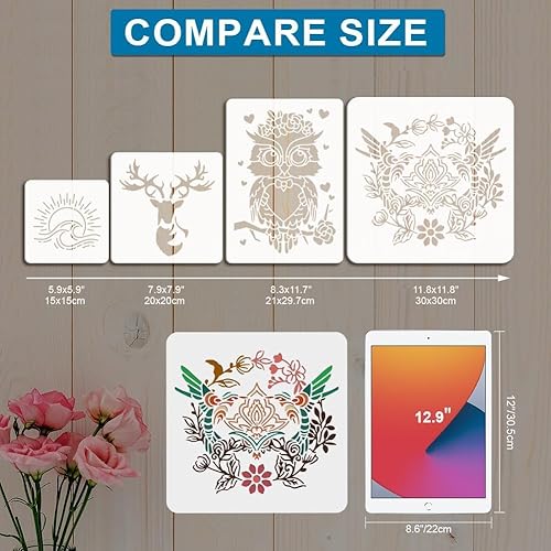 Miniatura 4 de MAYJOYDIY Plantillas de ajedrez de 11.8 x 11.8 pulgadas, corazones, clubes, diamantes, espadas, con pincel, piezas de ajedrez internacional, trajes