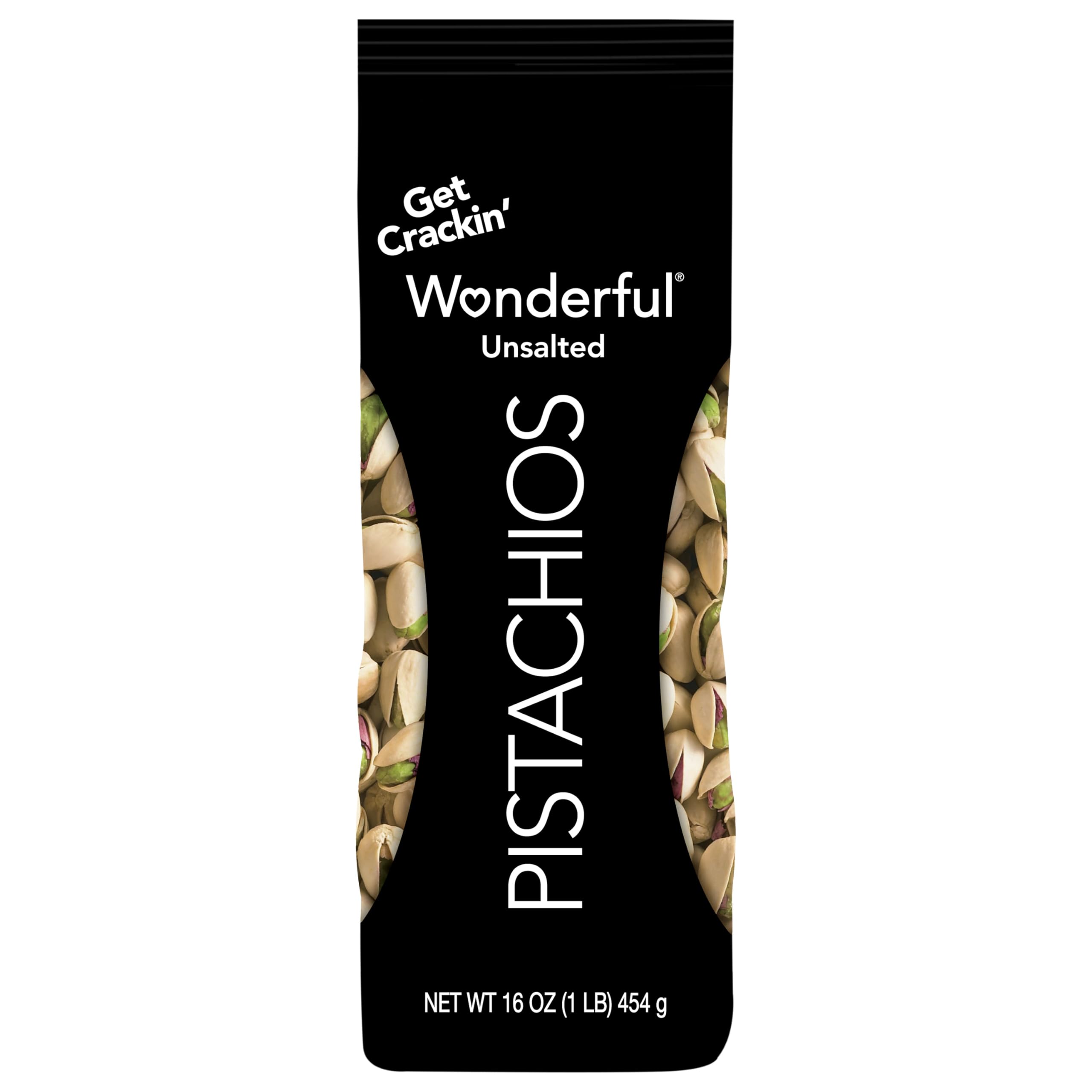 Roasted Pistachios (No Salt), 16-Ounce by Wonderful Pistachios