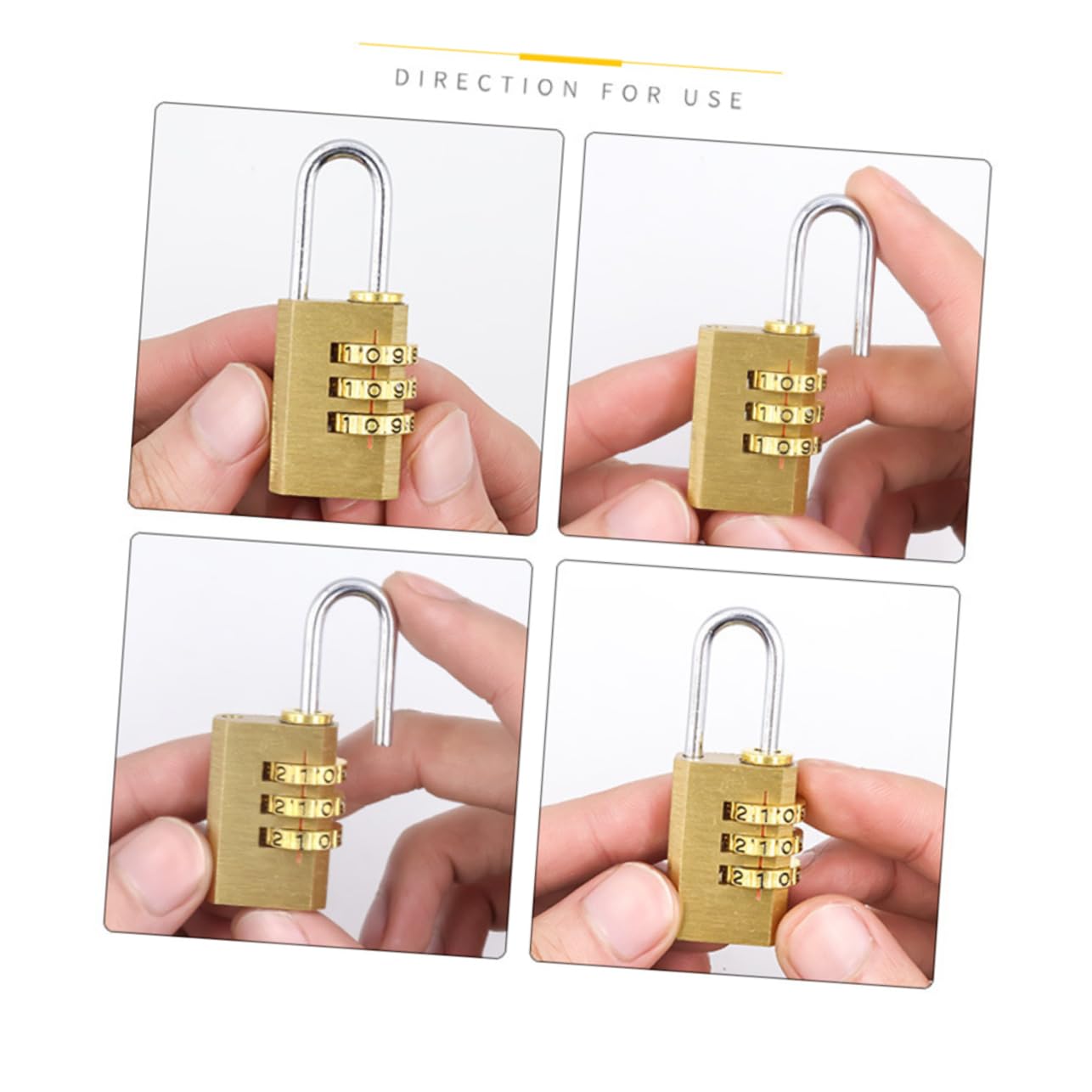 INOOMP 3 Set Di Lucchetti Per Valigia Da Viaggio Combinazione Numerica Lucchetto A 3 Numeri Facile Da Impostare Portatile Per Armadio Zaino 2 Pezzi*3