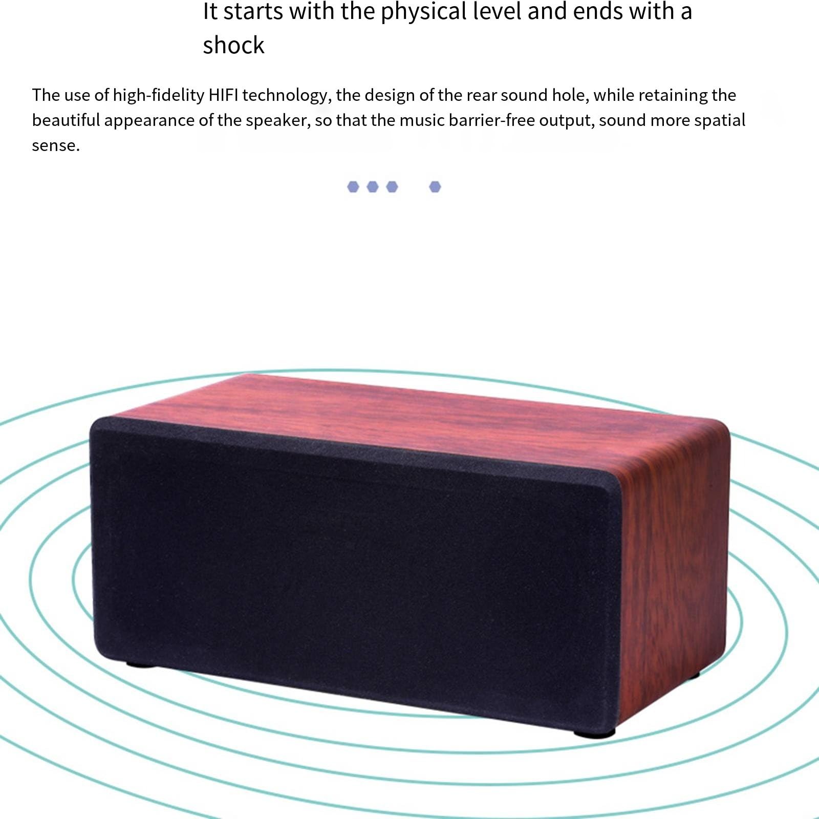 KTV Audio Mikrofon Bezprzewodowy Mikrofon Głośnik Bluetooth Śpiew Zestaw Karaoke Retro Drewniany Subwoofer