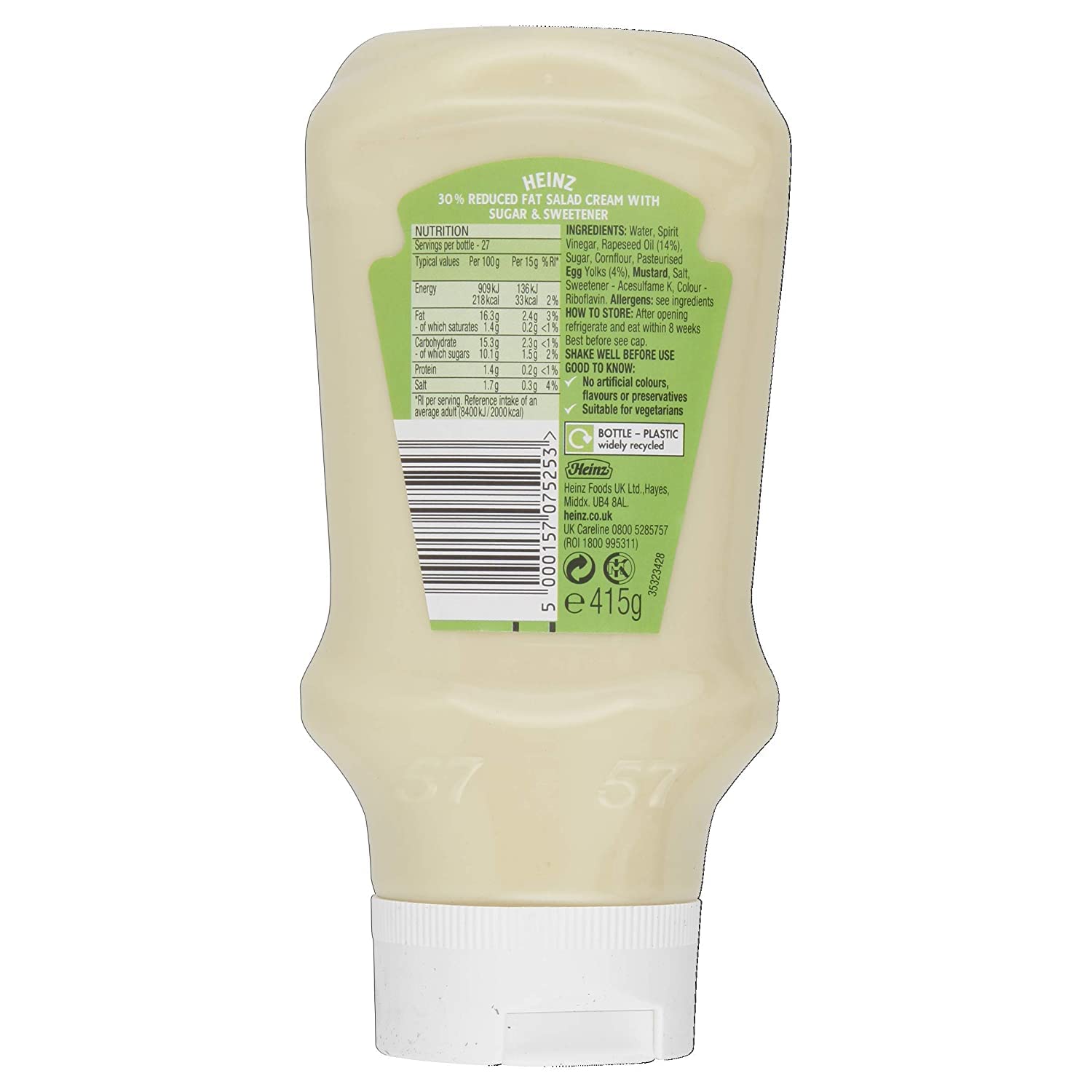 Heinz Light Salad Cream 30 Less Fat 415g - Pack of 6 — view 2