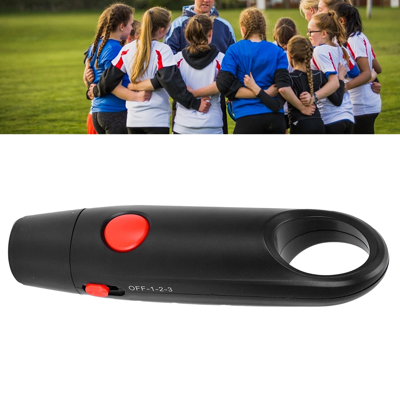 WALFRONT Elektroniczny Gwizdek Nauczyciel Gwizdka Mosiądz i Drewniany Instrumenty Elektroniczny Gwizdek (BLACK)