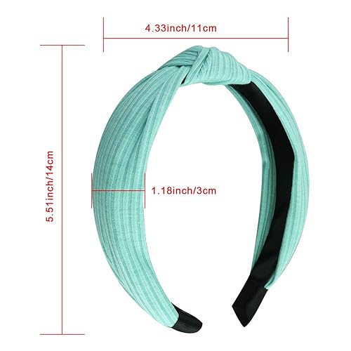 Miniatura 2 de SIQUK 15 diademas turbantes con nudo superior y nudo cruzado para mujeres y niñas