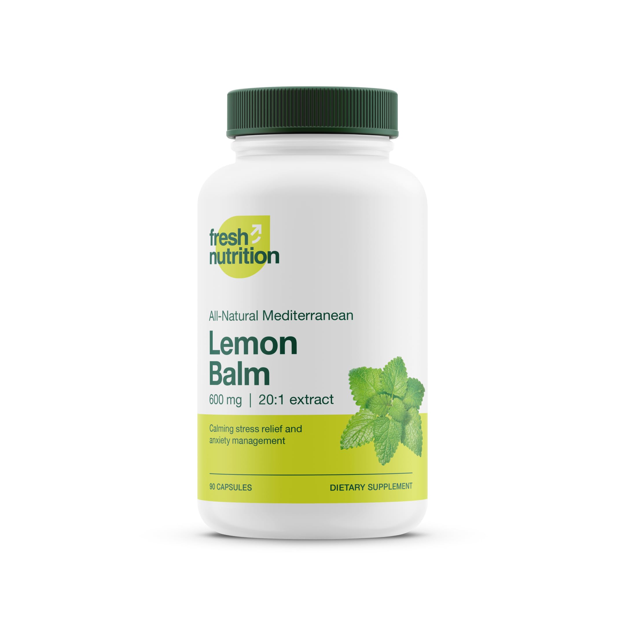 Lemon Balm Extract Capsules - Strongest DNA Verified - Vegan Friendly, Non GMO, Gluten and Soy Free - Third Party Tested