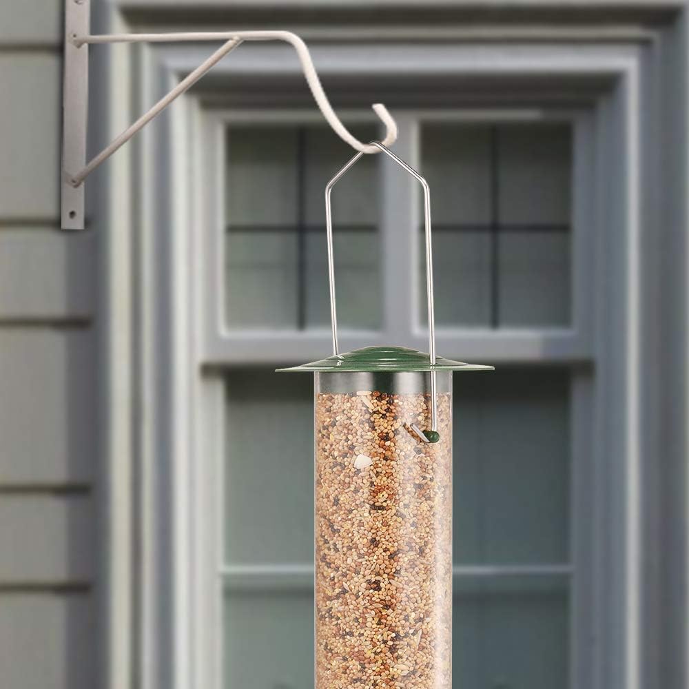 Ointo Garden Tube Bird Feeder with 6 Feeding Ports, Premium Hard Plastic Outdoor Birdfeeder with Steel Hanger(Pack of 2) : Patio, Lawn & Garden