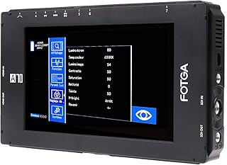 Foto4easy A70 7 Inch On-Camera Field Monitor Full HD 1920x1080 IPS,HDMI 4K Input/Output,Dual NP-F Battery Mount for DSLR Camera