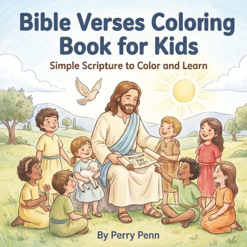 Bible Verses Coloring Book for Kids: Simple Scripture to Color and Learn