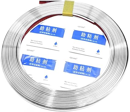 Amazon Co Jp Ezselect 独自開発 ホイールリムガード 8m 助粘剤4個 剥がれにくい 超軽量 激薄 メッキ ガリ傷 予防 傷隠し 3m製両面テープ メッキシルバー 車 バイク