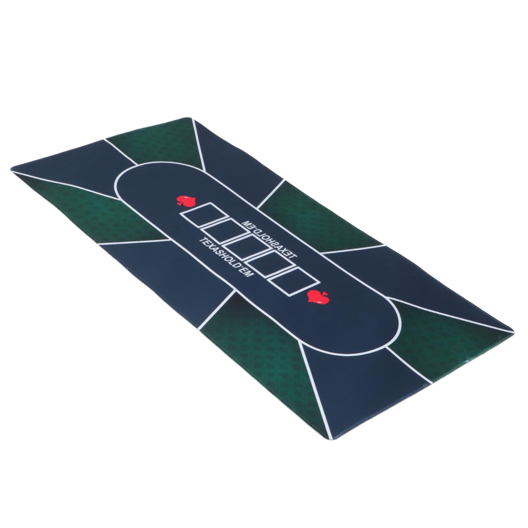 ibasenice Tapis de Poker Texas Hold’em en Caoutchouc, Rectangulaire, Antidérapant, Confortable, pour Jeux de Cartes la Maison Toute L’année