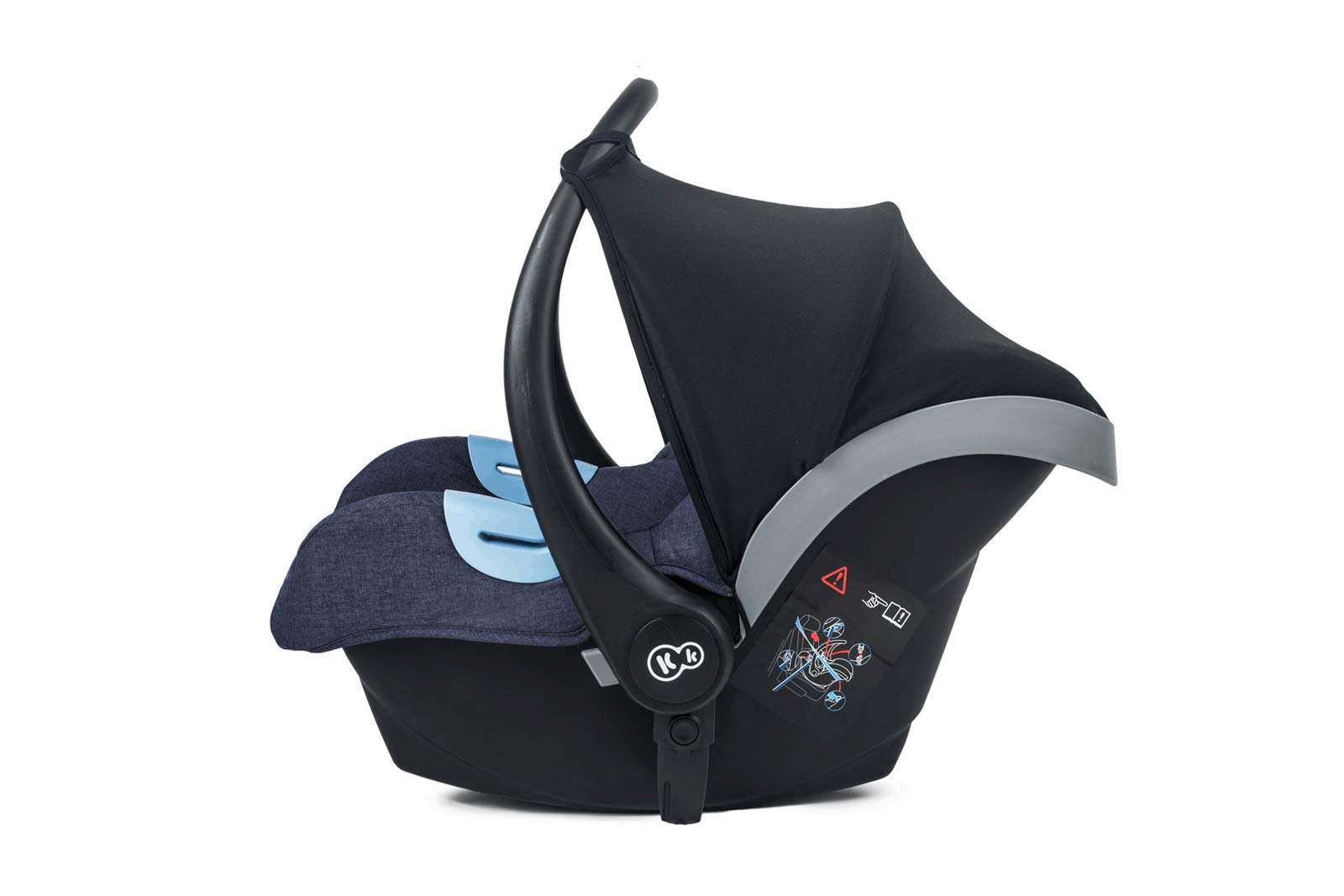 kk Kinderkraft Carrito Bebé 3 Piezas MOOV, Capazo, Silla Paseo, Silla Coche, Azul
