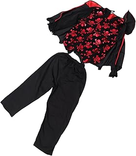 ABOOFAN Roupa De Menino De Vampiro Roupas De Vampiro Fantasias De Meninos Roupas De Cosplay Fantasias De Capa De Vampiro De Criança Suprimentos De Festa Halloween Casaco Vestido Menina