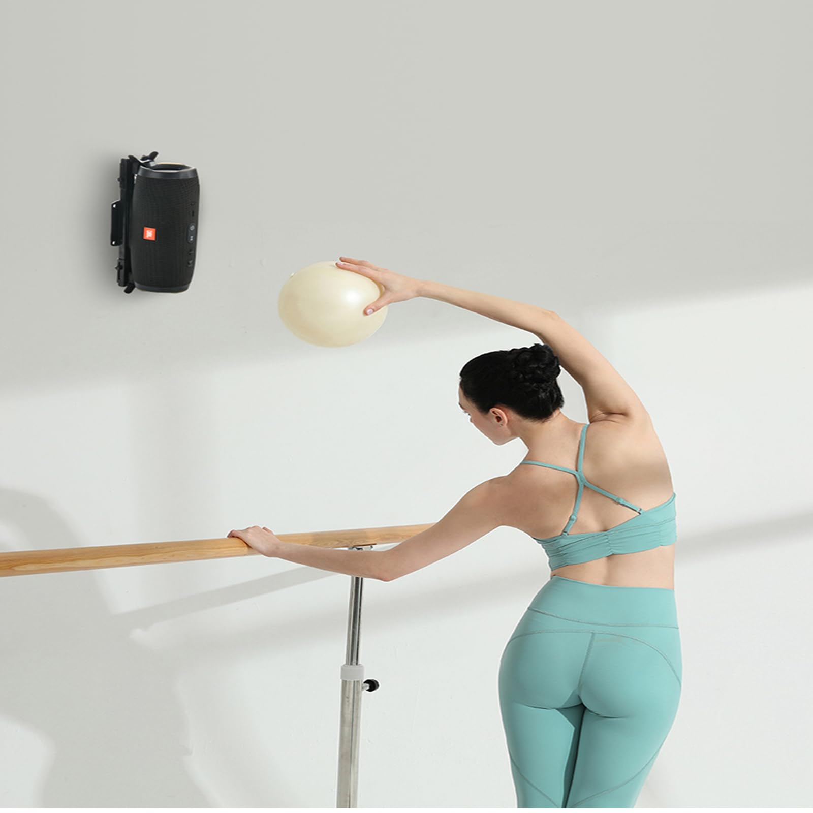 Soporte Techo Montaje Pared para JBL Charge 6/5/4,Flip 7/6/5 Altavoz Portátil,Adaptador Trípode Estante Pared Universal Metal Ajustable Profundidad para Altavoces de 5,25"-8,6",Negro