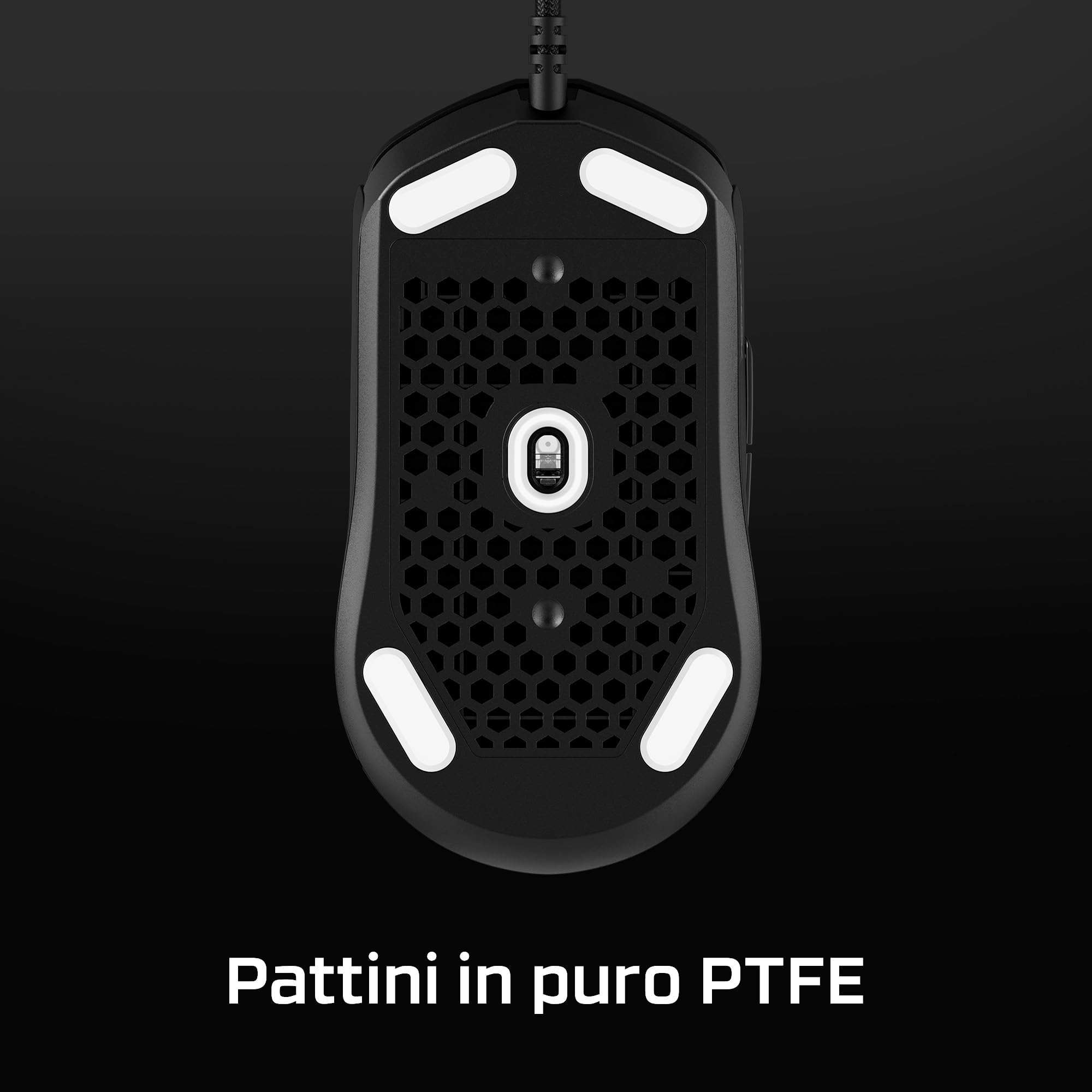 HyperX Pulsefire Haste 2, Mouse Gaming Cablato, Illuminazione RGB, 6 Tasti Programmabili, 26000 DPI, Resistenza fino a 100 Milioni di Clic, Cavo HyperFlex 2,Compatibile con Diverse Piattaforme, Bianco