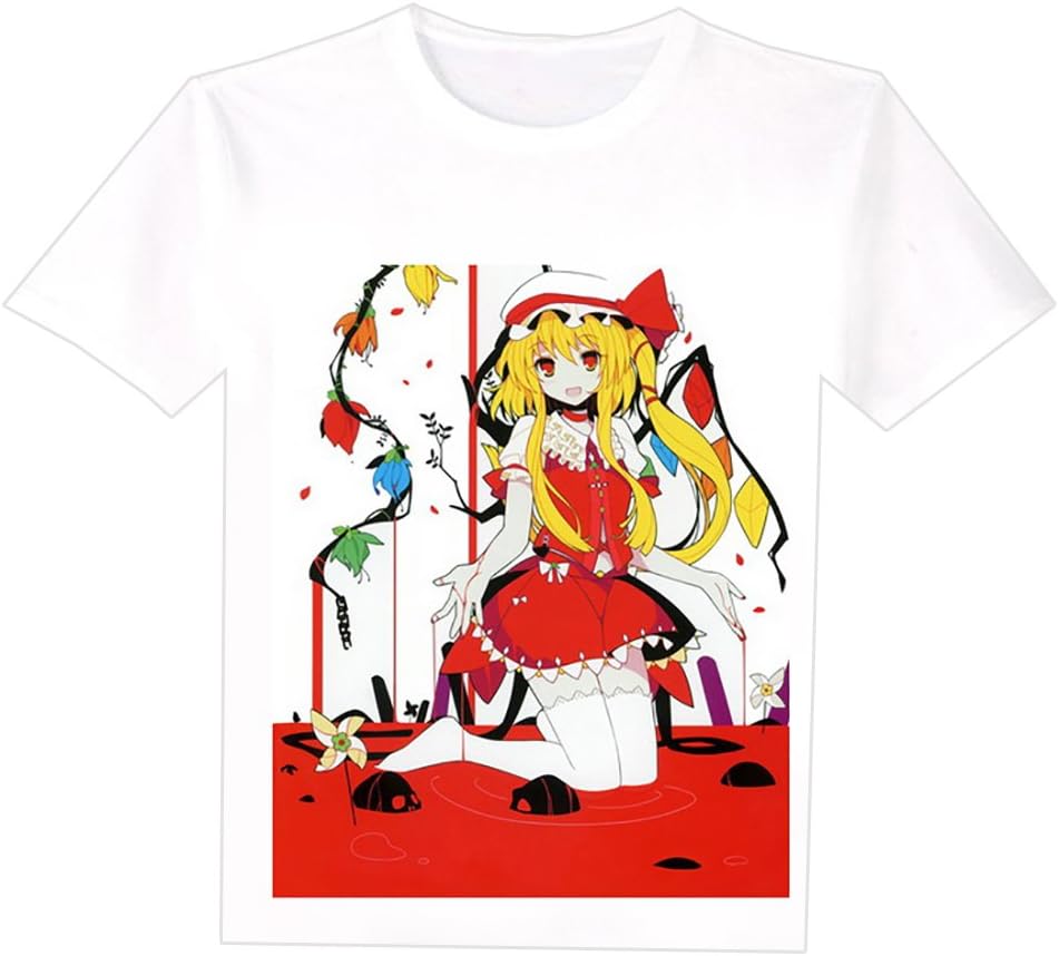 Touhou Project Anime T-Shirt Flandre Scarlet White X-Large