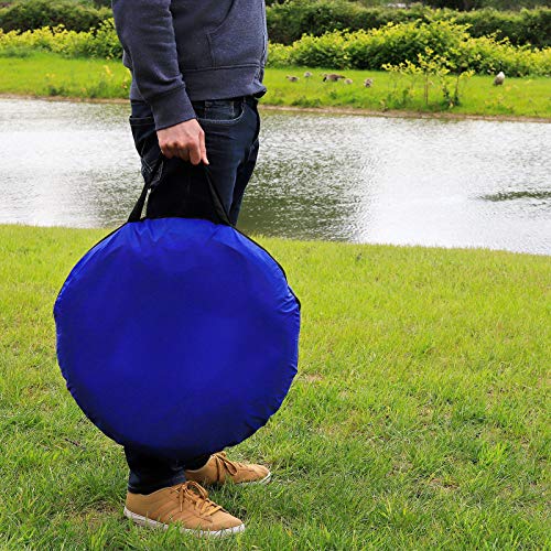 lionto Outdoor Tunnel robust für große & kleine Hunde, 300x50 cm, Faltbarer Spieltunnel für Kinder mit Heringen aus reißfestem Material, standhafter Agility Tunnel mit praktischer Tragetasche, blau