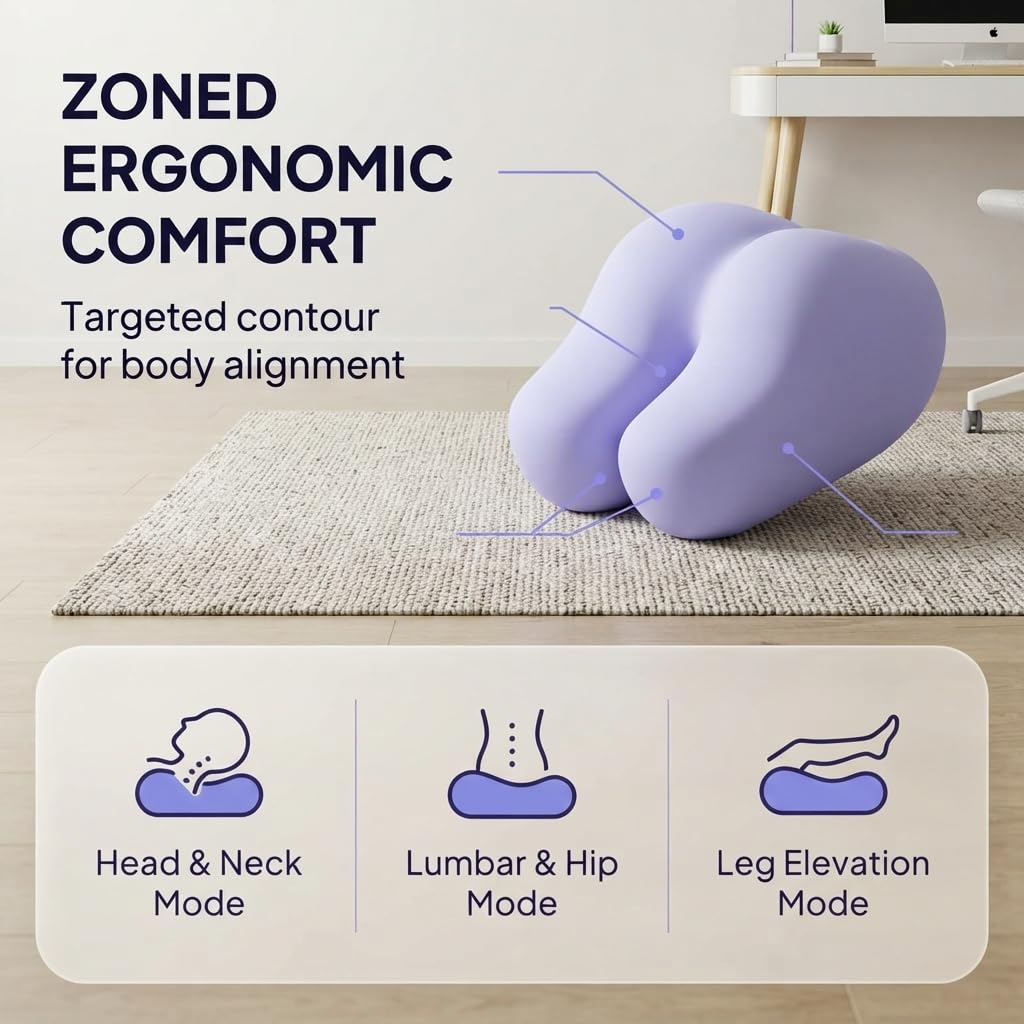 Intimacy Pillow for Couples, Sex Cushion with Multi-Position Ergonomic Foam (D)