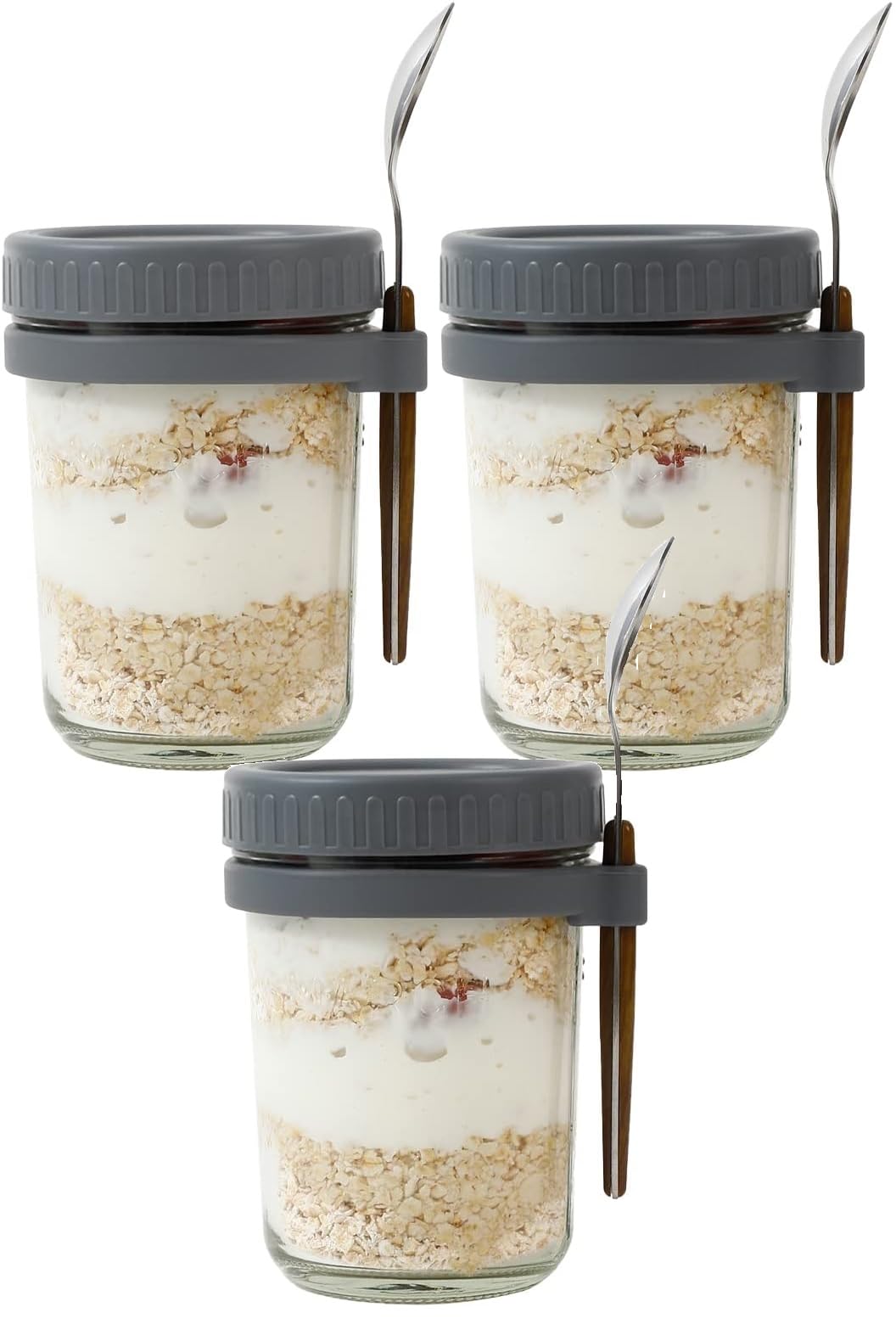 See full amazon price history chart for STAR WORK 300 ML Overnight Oats Containers with Lid and Spoon Glass Mason Jars for Overnight Oats, Large Capacity Airtight Jars for Milk, Cereal, Fruit (GREY, PACK OF 3) STAR WORK 300 ML Overnight Oats Containers with Lid and Spoon Glass Mason Jars for Overnight Oats, Large Capacity Airtight Jars for Milk, Cereal, Fruit (GREY, PACK OF 3) (B0CDQDH1BP) Amazon Price History, Amazon Price Tracker