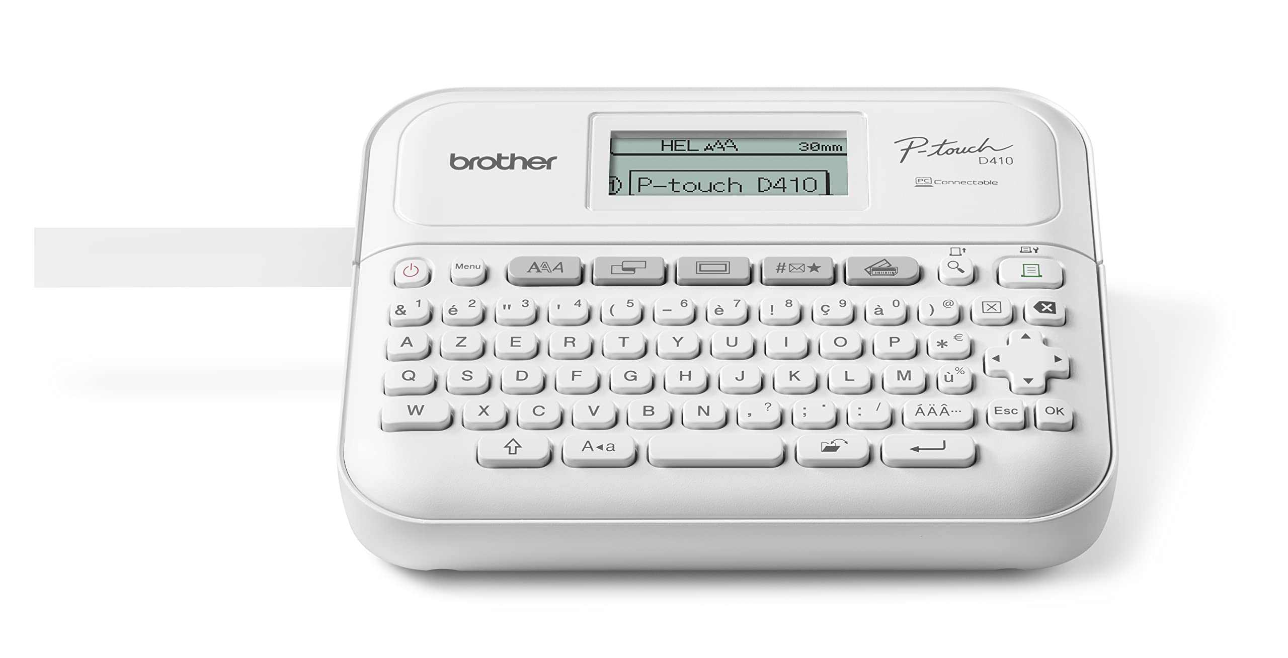 Brother P-Touch PT-D410VP | Etichettatrice per ufficio e casa | con custodia di trasporto inclusa, per nastri TZE da 3,5 a 18 mm di larghezza, fino a 20 mm/secondi
