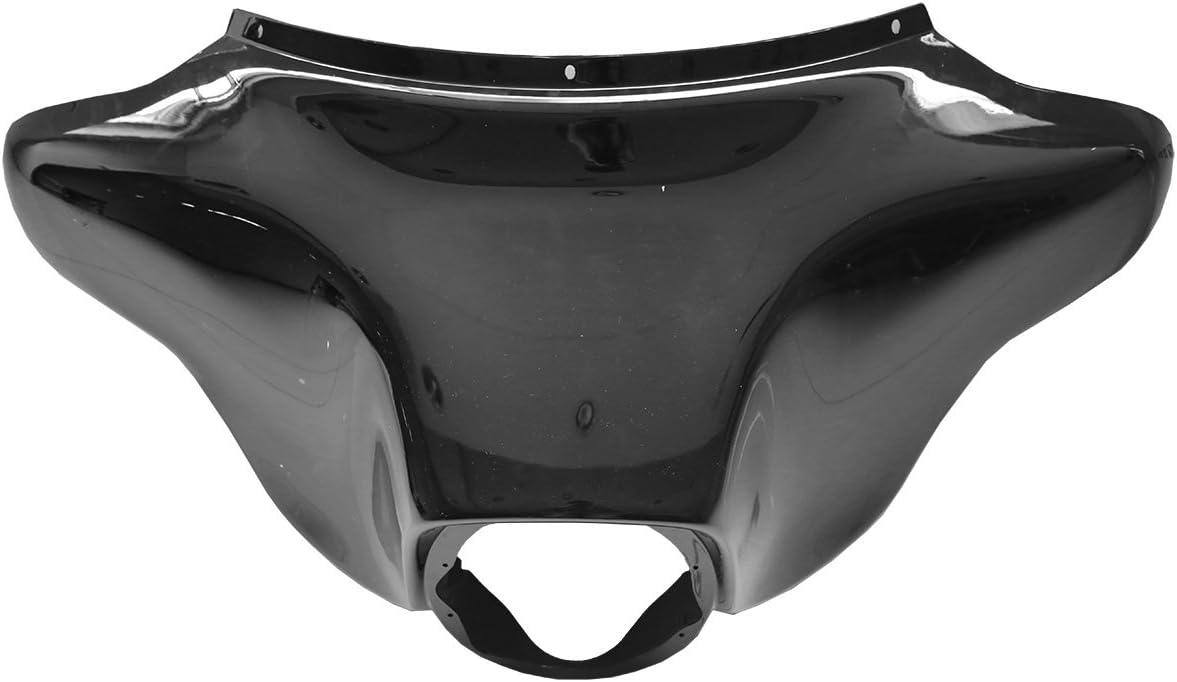 XMT-MOTO Vivid Black Front Batwing Upper Outer Fairing fits for 1996-2013 Harley Davidson Touring Electra Glide, Street Glide and Trike Models