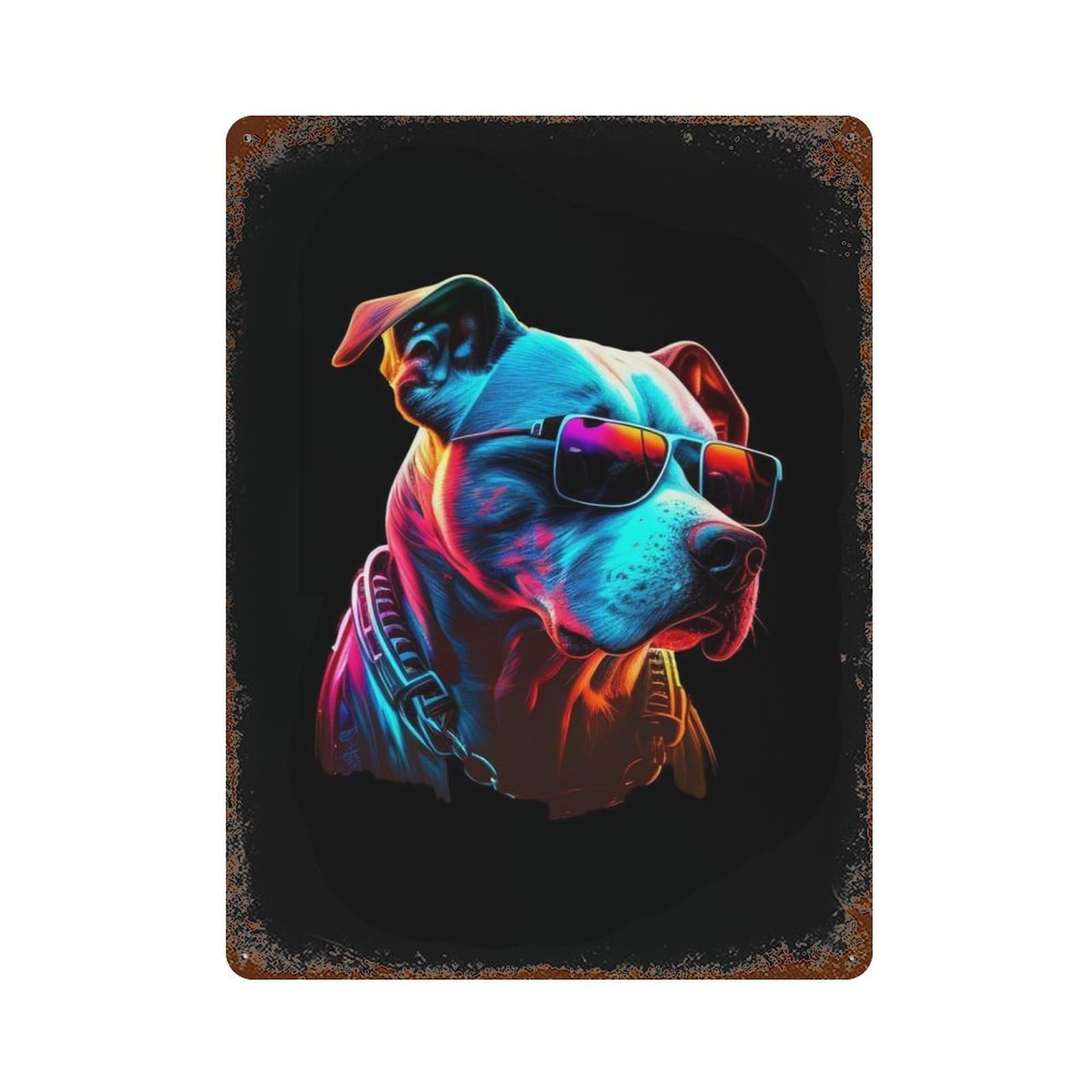 Dogo Argentino Vintage Rust Metal Sign 15.7"x11.8", for Basement, Hobby Room And Garage Decor, Farmhouse Wall Decor