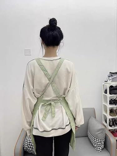 Miniatura 4 de Delantal de cocina pequeño con bolsillo, delantal para mujer, delantal de algodón, regalo para mujeres, peso de menos de 150 libras