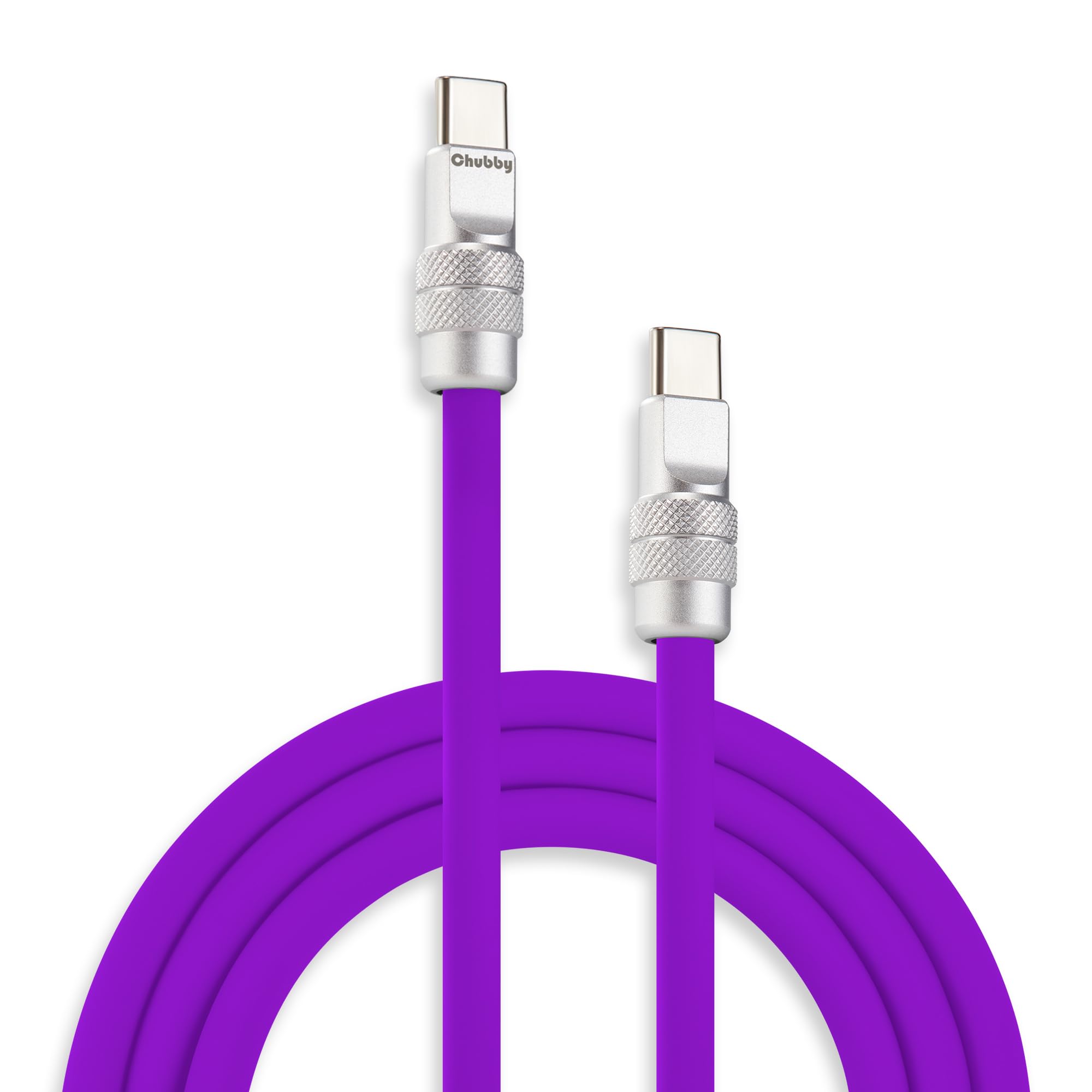 chubbycable Chubby 2.0 USB C 240W Fast Charging Cable Silicone Soft Durable USB C Cable Extra Thick Charger Cord Compatible with iPhone 17-15 Series