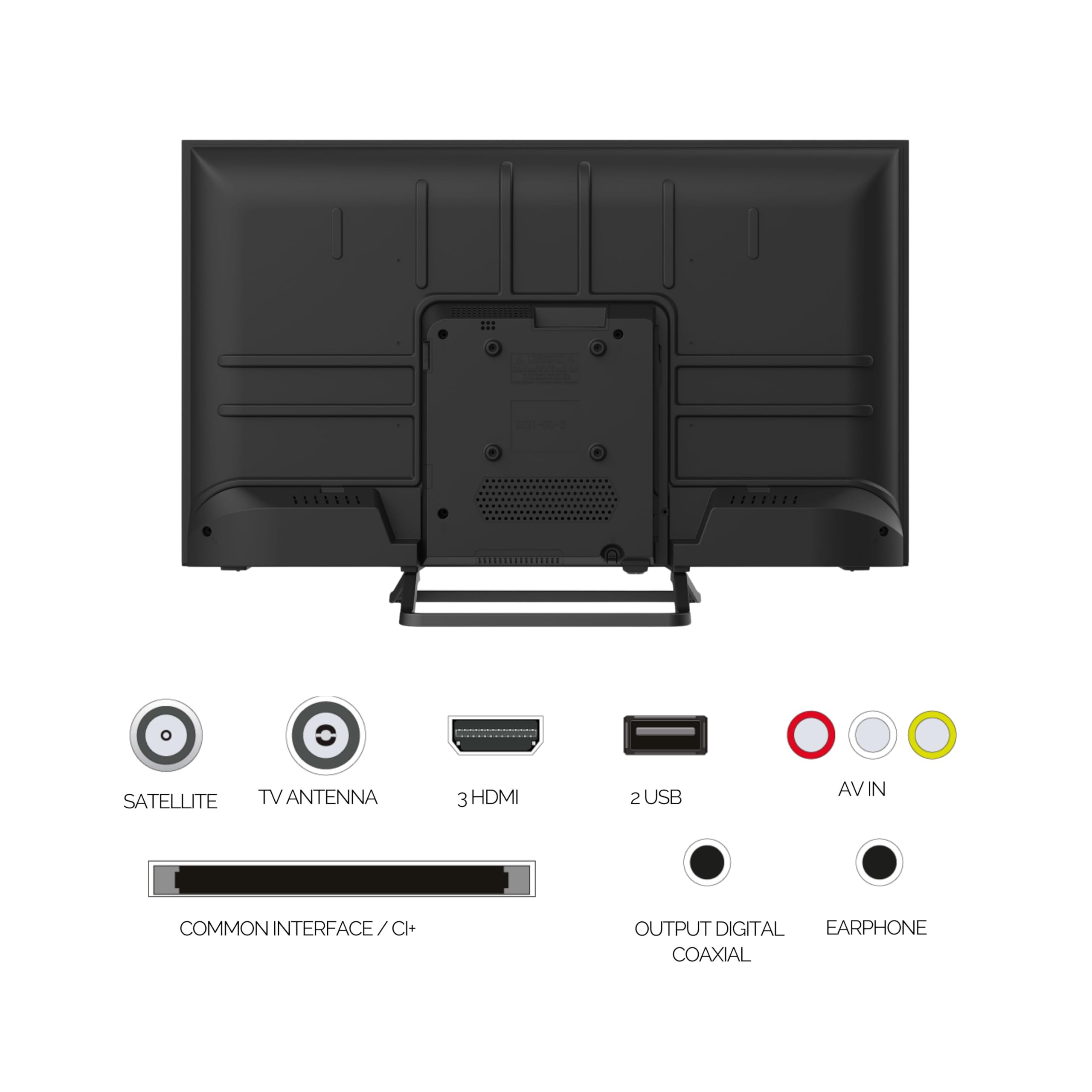 DIGIQUEST TV LED 32 Pollici HD Ready Frameless, DVB-T2/S2 HEVC Main 10, Dolby Digital Plus, 3 HDMI, 2 USB, CI+, Hotel Mode, Controllo Genitori – Certificata tivùsat