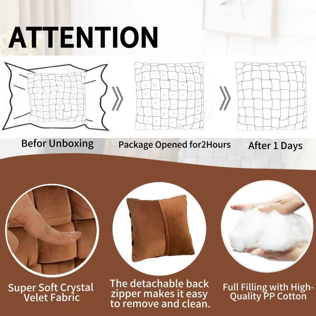 Knot Pillow Decorative Throw Pillows for Couch Aesthetic Home Decor Round Accent Cushion Sofa Living Room Bedroom Cute Decor (Brown)