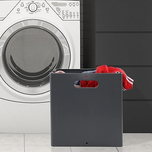 Miniatura 7 de Paquete de 4 cubos de almacenamiento plegables, cubo de almacenamiento plegable, color gris