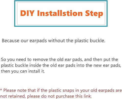 Miniatura 2 de TaiZiChangQin HA-NC250 Almohadillas de repuesto compatibles con auriculares JVC HA-NC250 HA-NC260 HA NC250 NC260 (almohadillas de cuero proteínico)