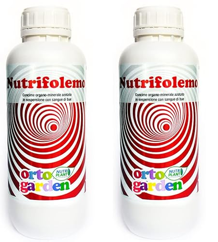 Nutriplant NUTRIFOLEMO, Concime fertilizzante organo minerale azotato in sospensione con sangue di bue, valido supporto nutrizionale per lo sviluppo delle piante dopo il riposo invernale, 1Lt, (2)
