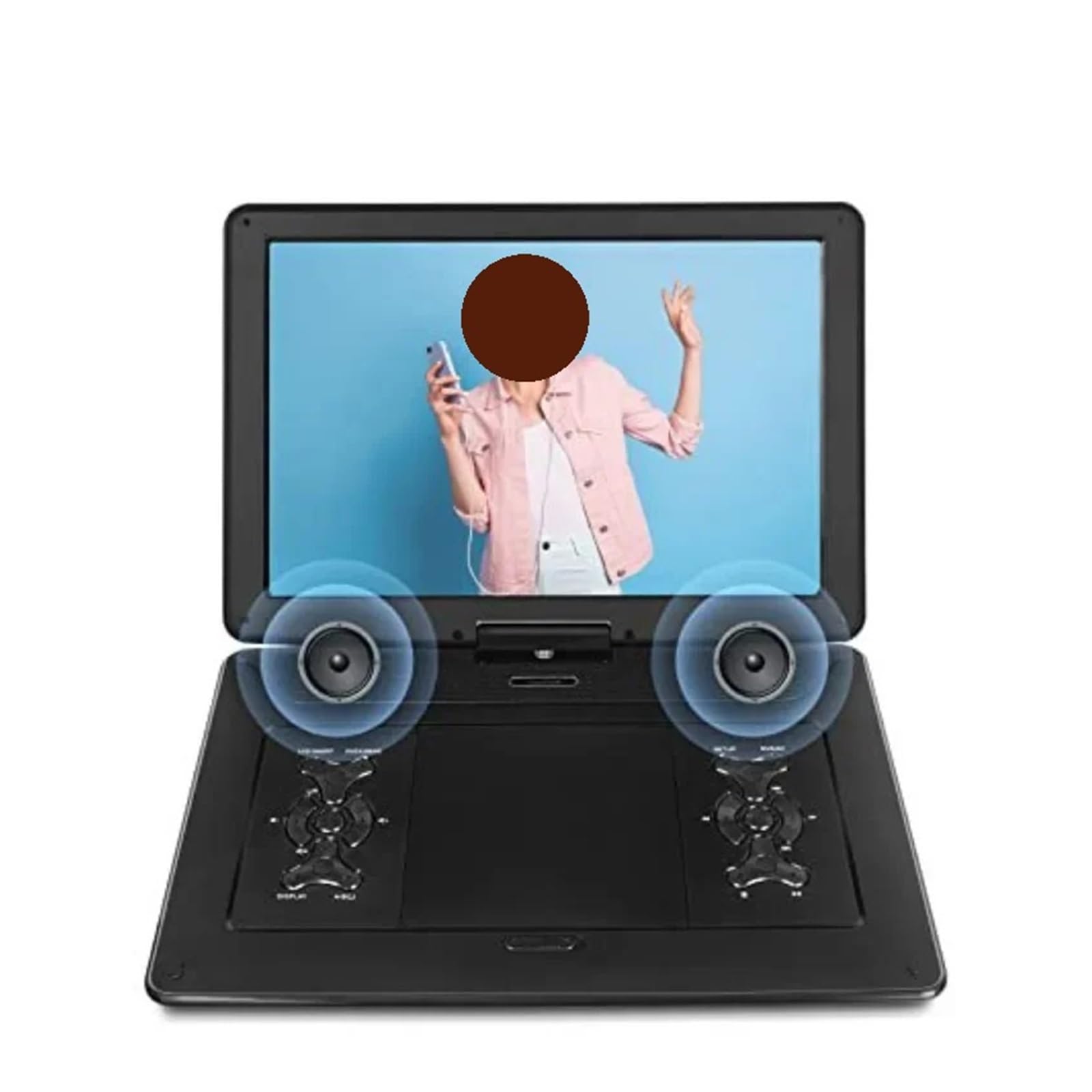 Lettore Dvd Portatile con Lettore Dvd HD in Inglese, Grande Schermo, Lettore CD
