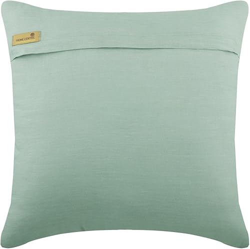 Miniatura 3 de The HomeCentric Funda de cojín, color azul, de 20 x 20 pulgadas, funda de almohada de seda artística, conchas marinas y almohadas con cuentas para