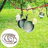 Cuerda para tender al aire libre Multicolor Soporte de utensilios de línea antideslizante cuerda para acampar senderismo herramienta práctica y popular profesional