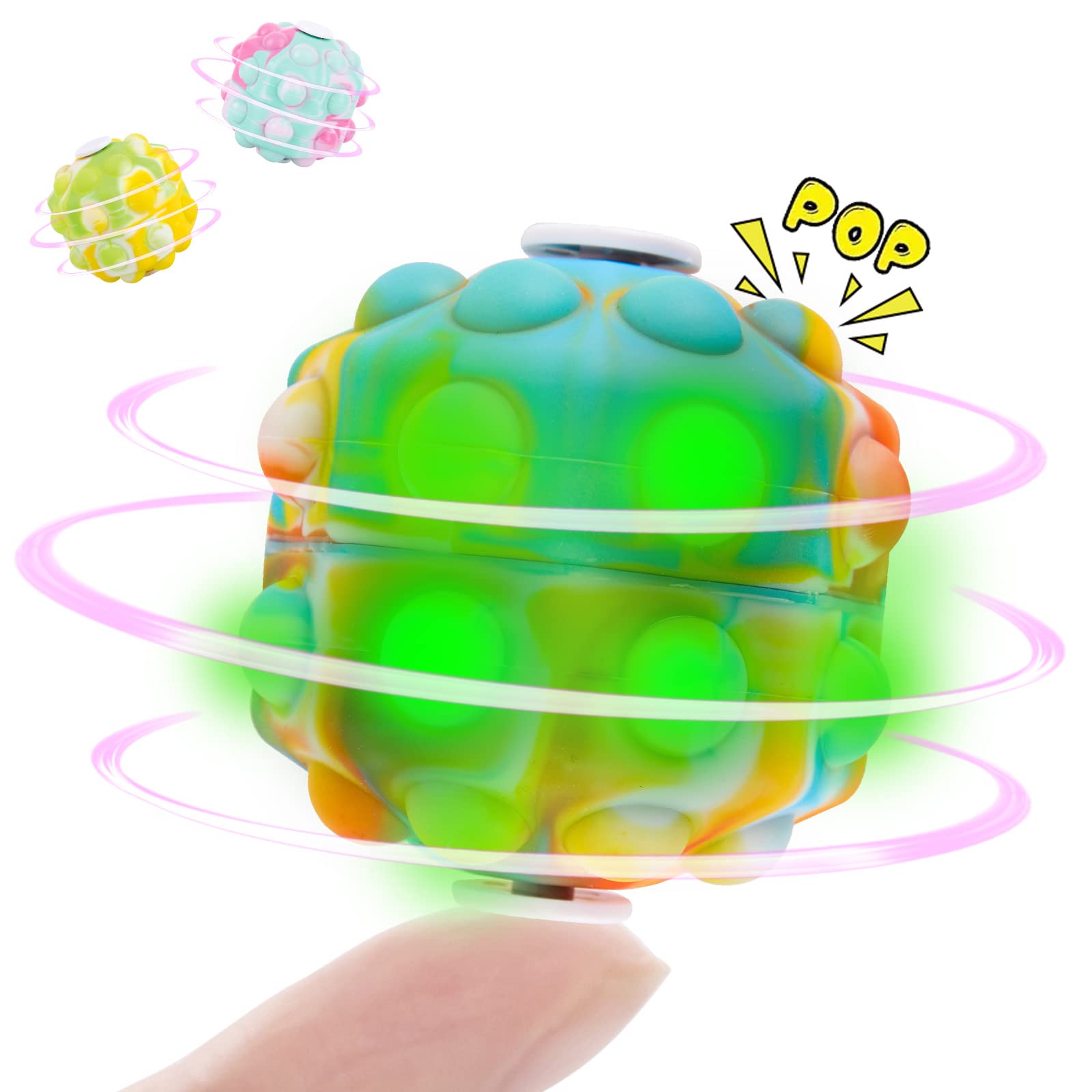 Amazon.com: Milestar 3 Pack Pop Ball Fidget Spinners,3D Pop Fidget Ball  Toy,Led Lighting Fidgets for Grils,Stress Push pop Bubble Fidget Toys  Silicone Bouncing Ball Stress Relief Hand Toys,Best Gifts for Kids :