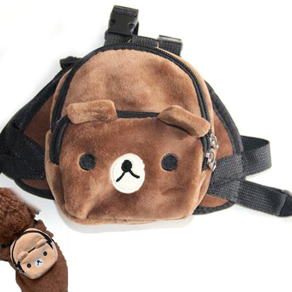 Keuyeo Dog Backpack Harness, Small Dog Pet Backpack Snack Storage Bag Cute Pet Bags for Dog Outdoor Training Walking