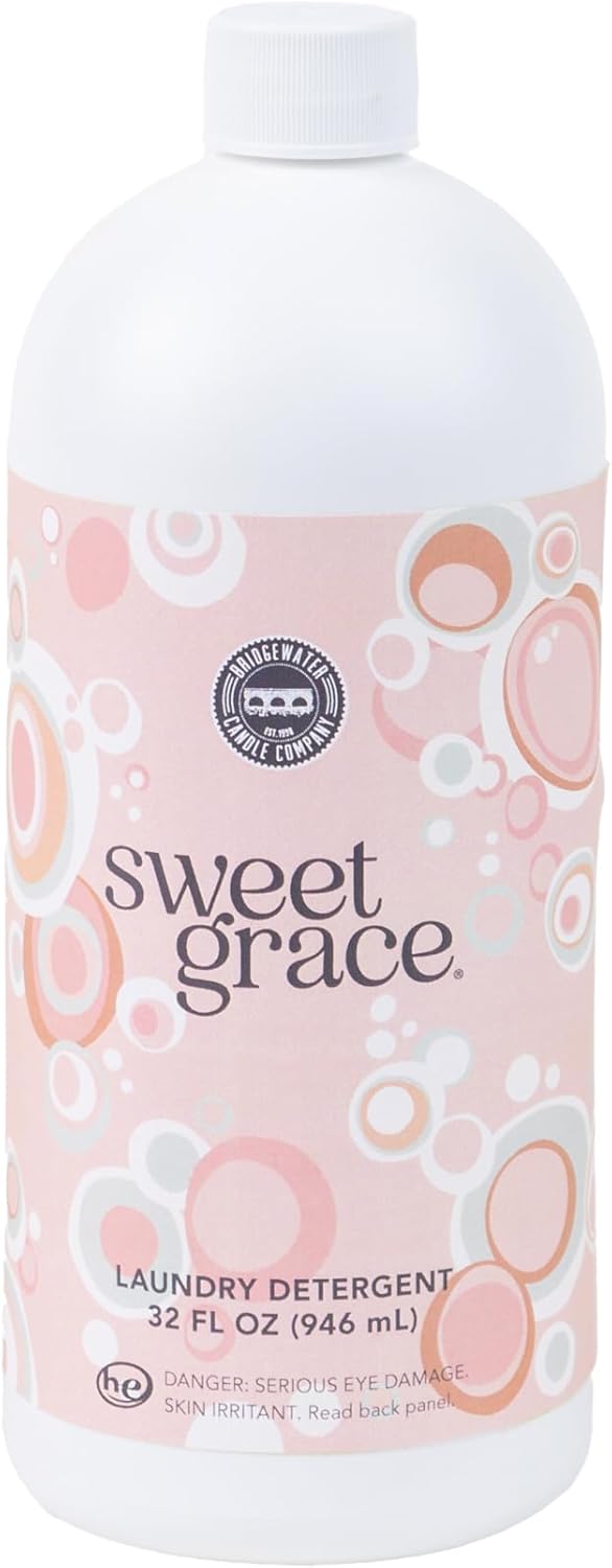 Bridgewater Candle Sweet Grace 32 oz Laundry Detergent Liquid | Highly Scented Luxury Laundry Experience | Deep Cleaning and Powerfully Fragranced