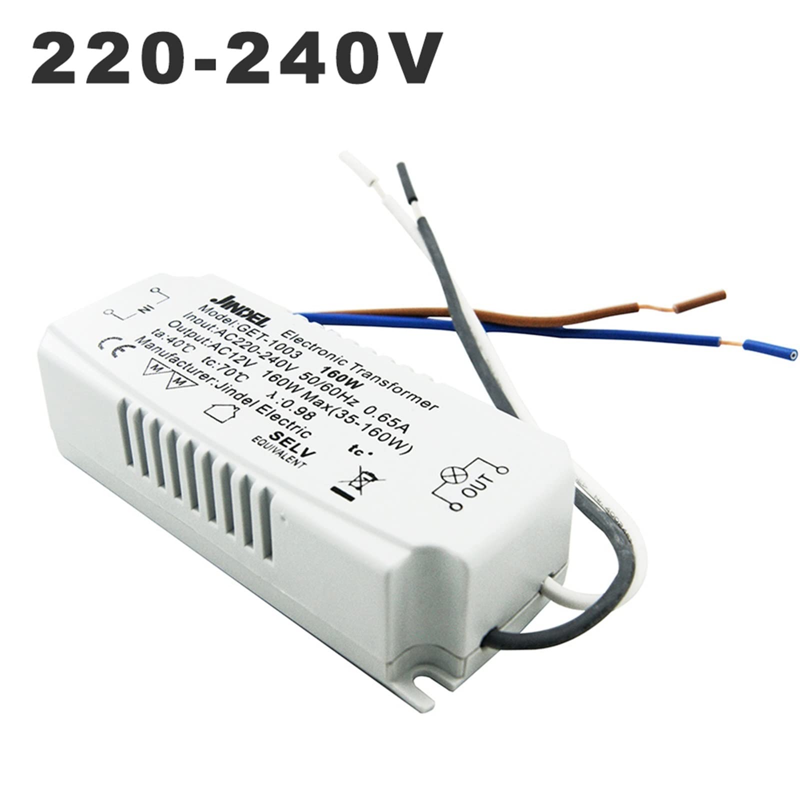 120W Electronic Transformer - AC 220V-240V To 12V Converter For LED Lighting & Crystal Lamps