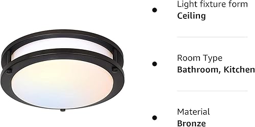 Miniatura 37 de Lámpara de techo LED de 13 pulgadas de montaje empotrado, luces de techo ajustables de 2700K/3000K/3500K/4000K/5000K, iluminación regulable