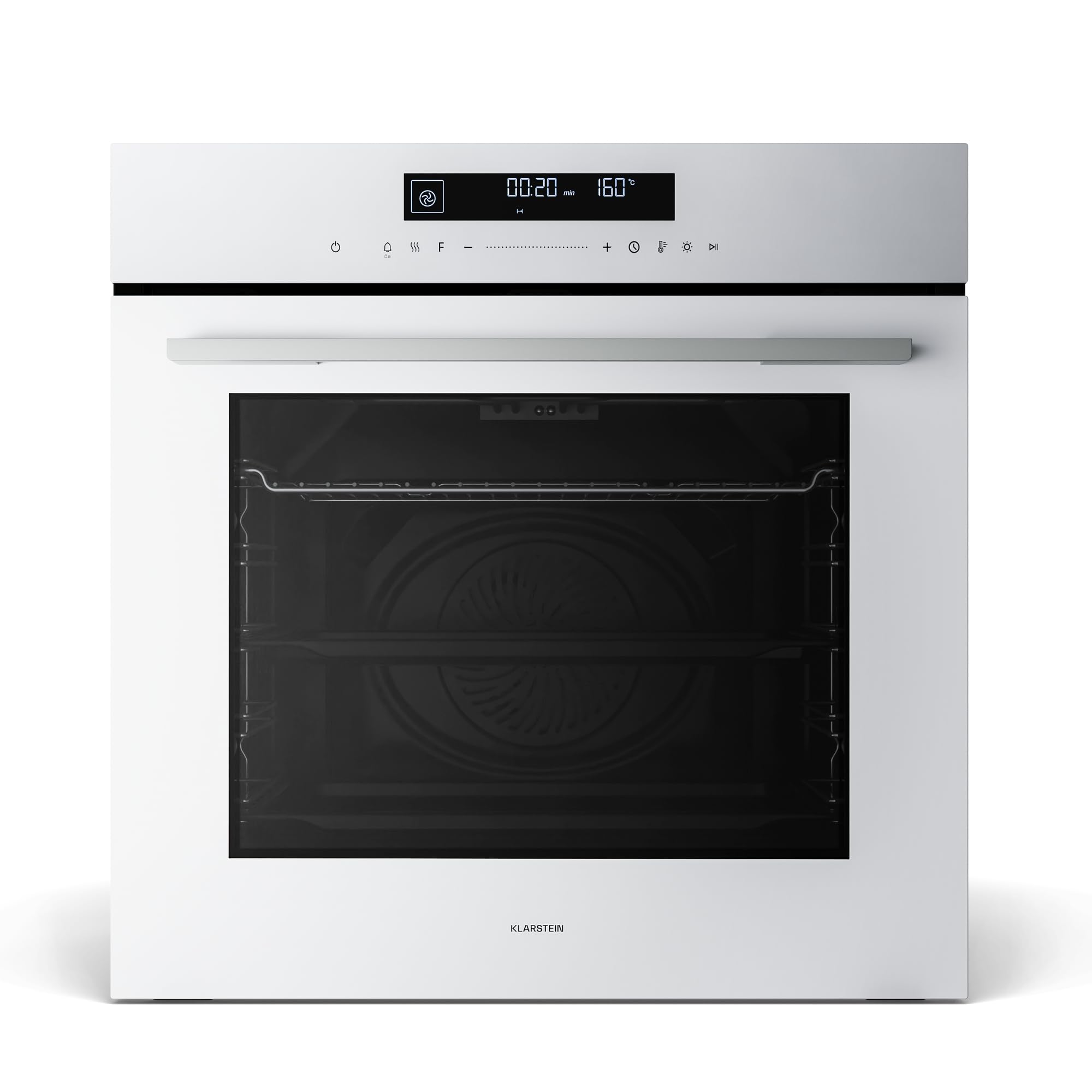 Klarstein Velaire piekarnik do zabudowy 60 cm – 74 l, 13 funkcji, efektywność energetyczna A+, obsługa dotykowa, timer, piekarnik, urządzenie do zabudowy, łatwy do czyszczenia, biały