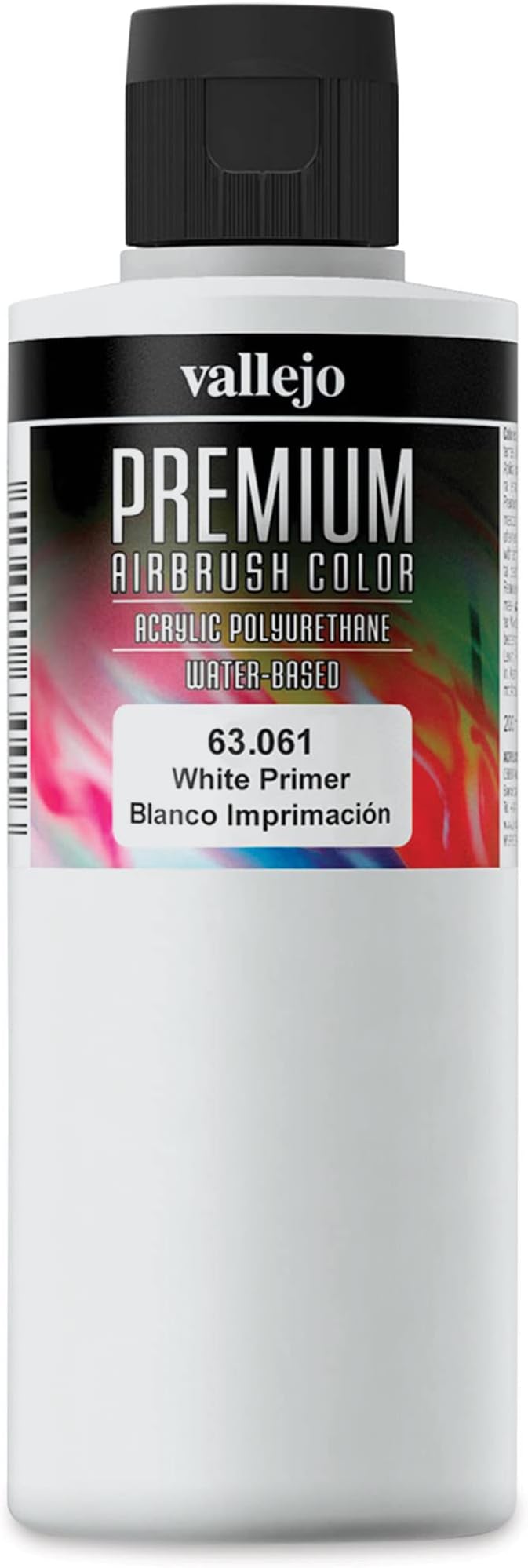 Vallejo Premium Airbrush Paint, White Primer, 200 ml