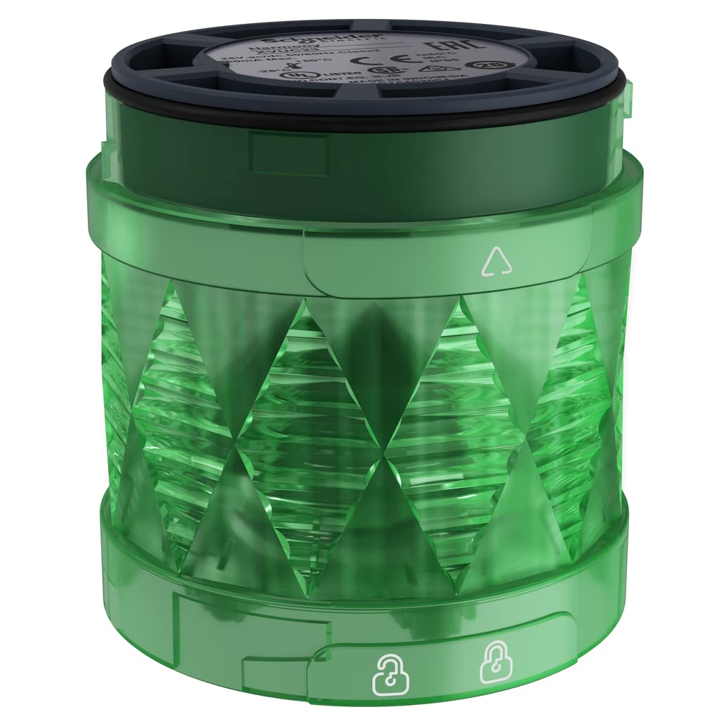 Schneider Electric - Harmony XVU - élément lumineux Ø60 - DEL - fixe - 24VDC - vert - XVUC23