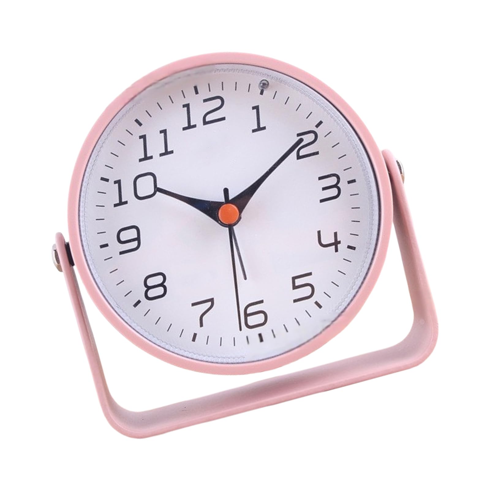 HDOYTXXM Desk Clock Decorative Battery Operated Table Quiet NonTicking Metal for Living Room Bedroom Easy Cleaning