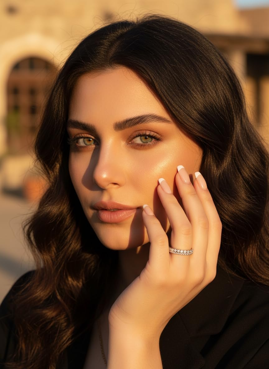 SILVERCLOSEOUT Rhodium Plated/Two Tone Rose Gold/Plated Sterling Silver Double Row White Blue Cz Womens Eternity Ring Size 4-11 Ladies Cz Eternity Band, for Women, Comfort Fit, Stackable
