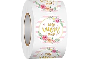 Best Mom Ever Label Stickers Roll, 500 PCS Mother's Day Gift Tag
