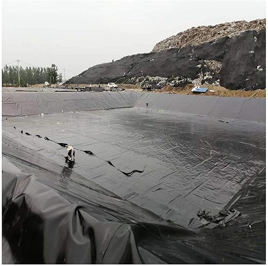 Image Pond Liner, Pond Liner - Flexible Koi Fish Ornamental Pond Liners - Black - 3 x 3 m Heavy Duty Fish Pond preformed Liners Garden Pool Membrane Reinforced Landscapin(Size:7x7M(23x23ft),Color:20S)