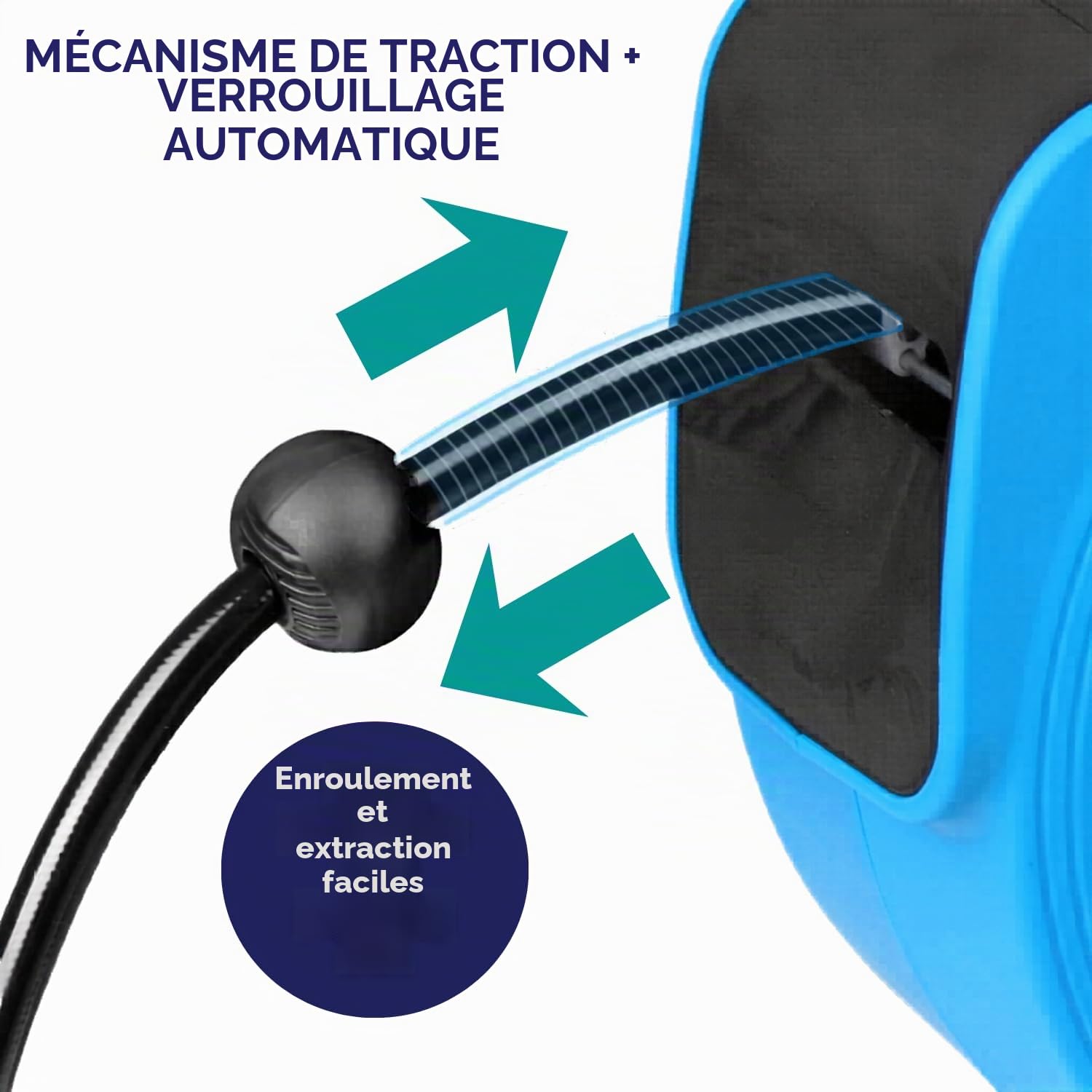 MONZANA® Enrouleur automatique de tuyau à air comprimé 10m+1m 12 bar raccord 1/4' Ø12mm dévidoir air comprimé tuyau pneumatique outil support mural 180°
